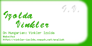 izolda vinkler business card